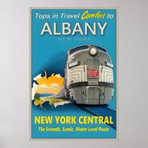 Póster Albany New York Central Railroad se lleva el prime