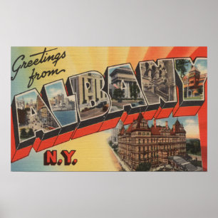 Póster Albany, Nueva York - escenas grandes 2 de la letra