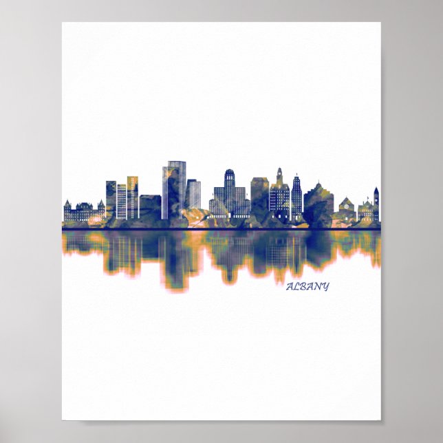 Póster Albany Skyline (Frente)