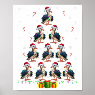 Póster Albatross Santa Hat Xmas enciende la Navidad de lo