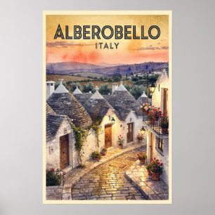 Póster Alberobello Italia Viajes Antiguos