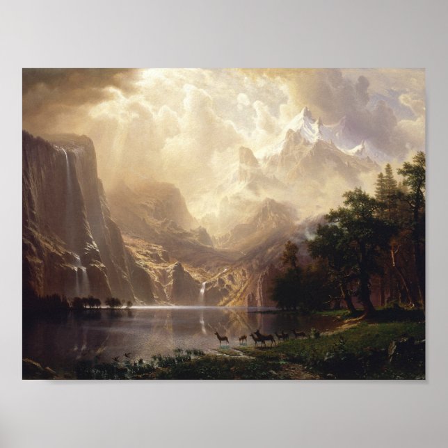 Póster Albert Bierstadt - Entre Sierra Nevada (Frente)