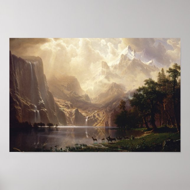 Póster Albert Bierstadt - Entre Sierra Nevada (Frente)