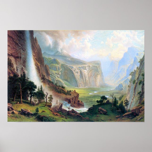 Póster Albert Bierstadt-Half-Dome en Yosemite (Frente)