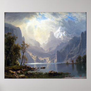 Póster Albert Bierstadt In Sierras Lake Tahoe