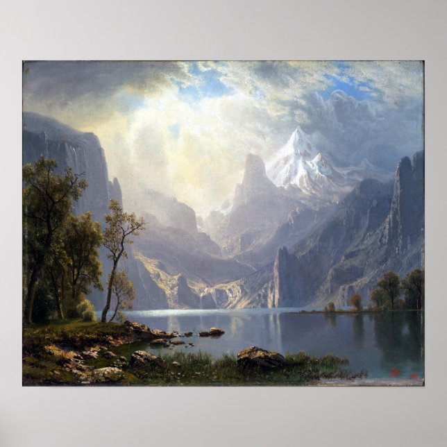 Póster Albert Bierstadt In Sierras Lake Tahoe (Frente)