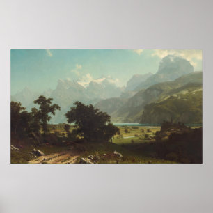 Póster Albert Bierstadt - Lago Lucerne