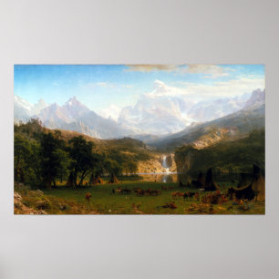 Póster Albert Bierstadt las montañas rocosas, el guisant