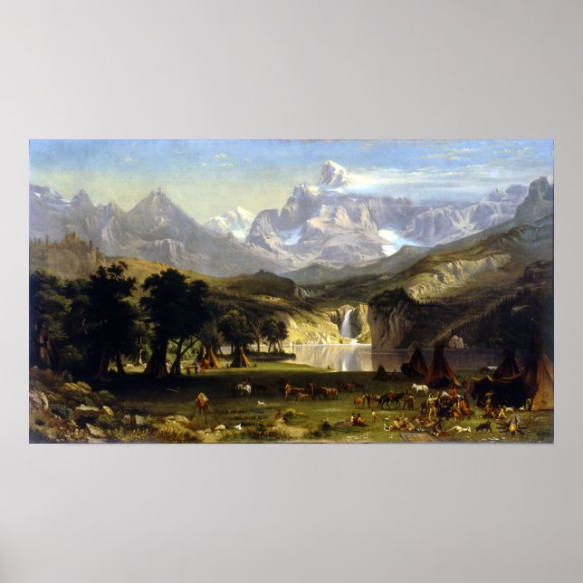 Póster Albert Bierstadt Las Montañas Rocosas, La Pea de L (Frente)