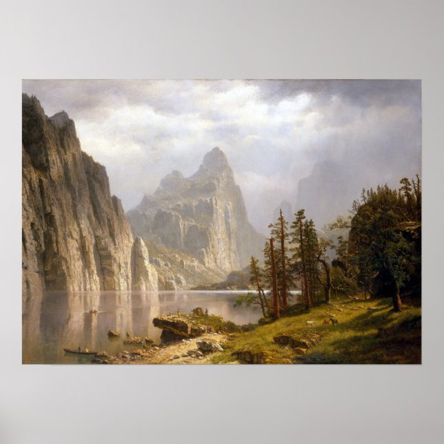 Póster Albert Bierstadt Merced River, Yosemite Valley (Frente)