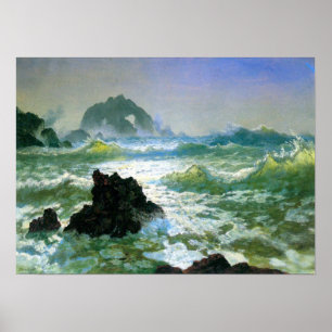 Póster Albert Bierstadt-Seal Rock 2