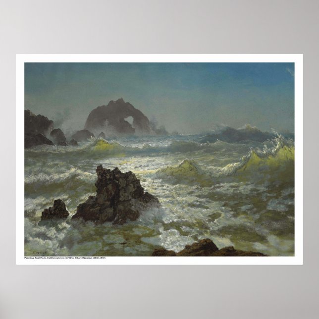 Póster Albert Bierstadt-Seal Rock, California (Frente)
