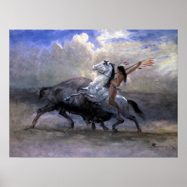 Póster Albert Bierstadt Sketch for the Last (Frente)