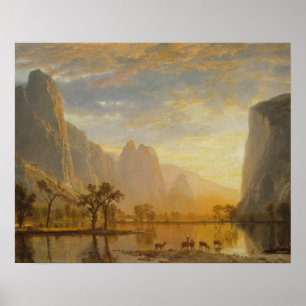 Póster Albert Bierstadt - Valle del Yosemite