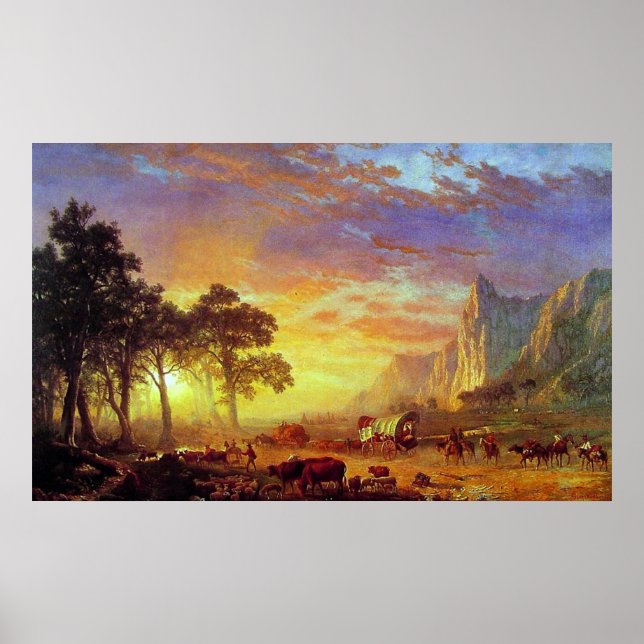 Póster Albert Bierstadt's The Oregon Trail, 1869 (Frente)