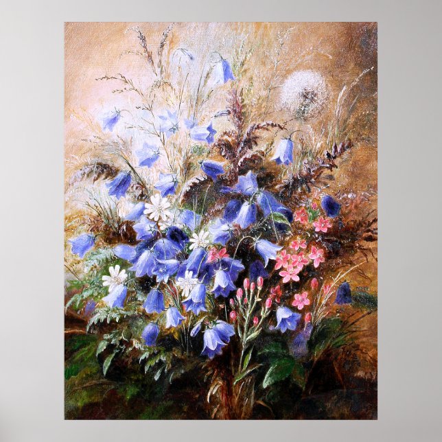 Póster Albert Dürer Lucas: Harebells y Centaury (Frente)