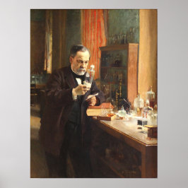 Póster Albert Edelfeldt — Louis Pasteur (1885)