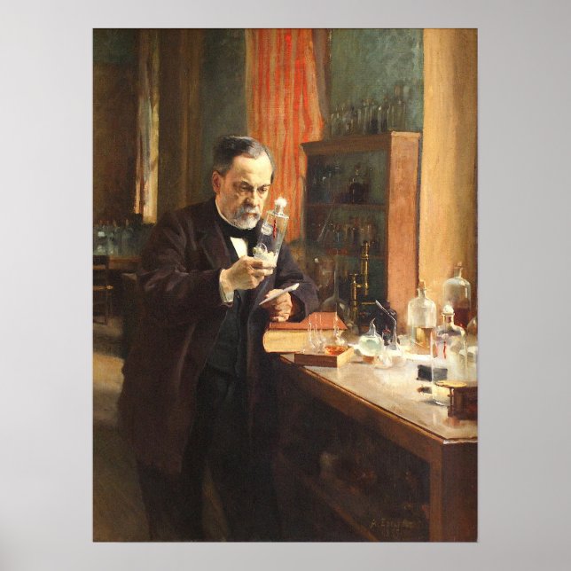 Póster Albert Edelfeldt — Louis Pasteur (1885) (Frente)