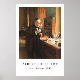 Póster Albert Edelfeldt — Louis Pasteur (1885)