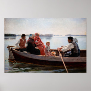 Póster Albert Edelfelt - Camino al Bautizo
