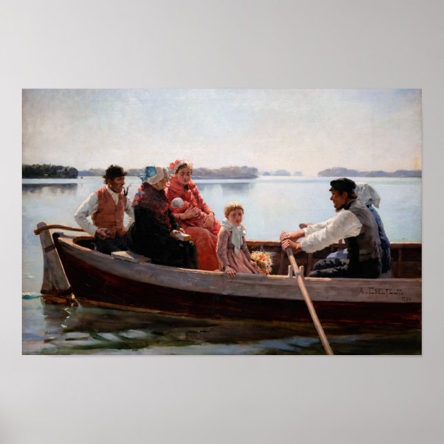 Póster Albert Edelfelt - Camino al Bautizo (Frente)