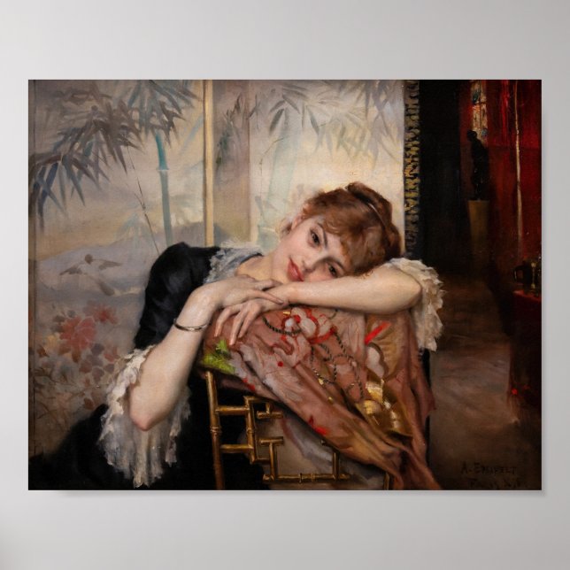Póster Albert Edelfelt - La Parisienne / Virginie (Frente)