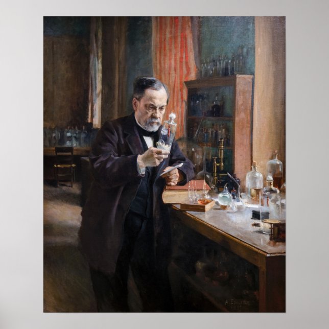 Póster Albert Edelfelt - Retrato de Louis Pasteur (Frente)
