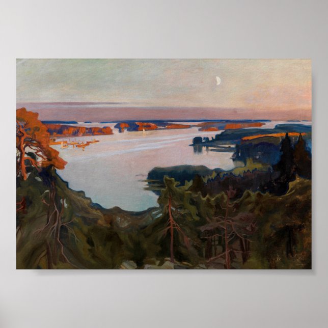 Póster Albert Edelfelt - Vista sobre Haikko (Frente)