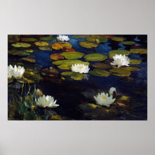 Póster Albert Edelfelt - Water Lilies, Estudio