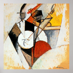 Póster Albert Gleize Jazz Composition Resumen de pintura