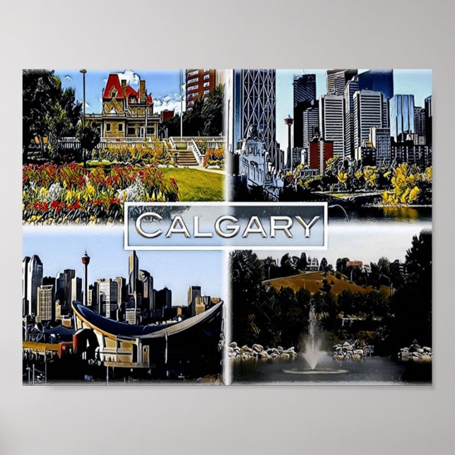 Póster Alberta - Canadá - Mosaico - (Frente)