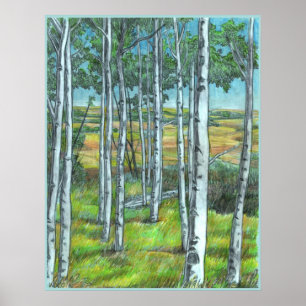 Póster Alberta Foothills Art Landscape Print Poster