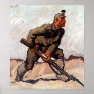 Póster Albin Egger-Lienz Kaiserschützen Dolomitenwacht