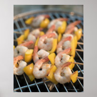 Albornoz con gambas a la parrilla y pimienta en Su