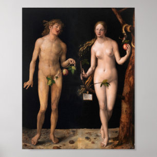Póster Albrecht Durer - Adam Y Eve