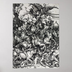 Póster Albrecht Dürer Cuatro jinetes del Apocalipsis