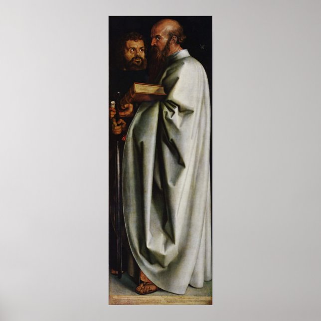 Póster Albrecht Durer El Panel Derecho De Los Cuatro Após (Frente)