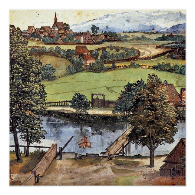 Póster Albrecht Durer, La Trefileria en Peignitz, (Anverso)