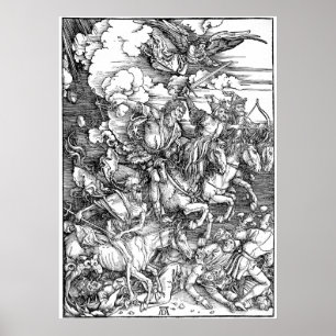 Póster Albrecht Durer los cuatro jinetes del Apocalipsis