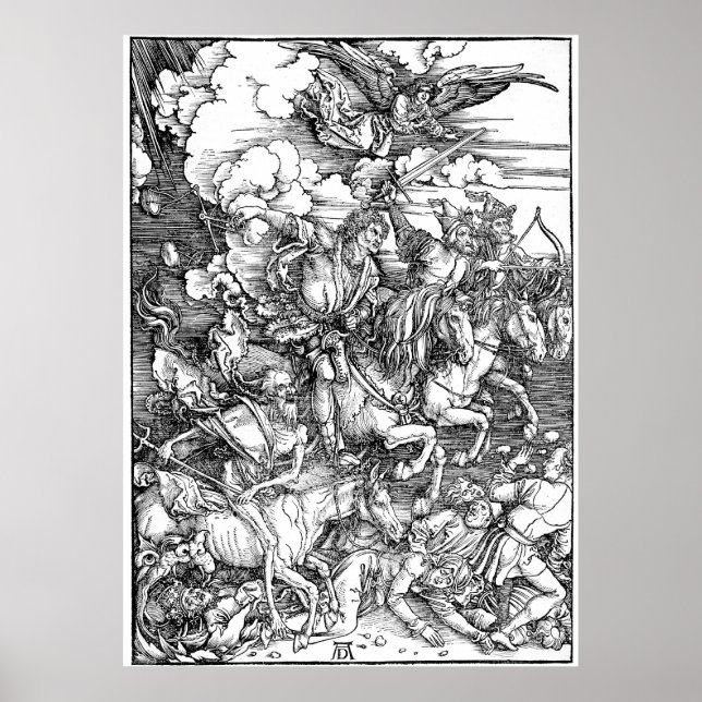 Póster Albrecht Durer los cuatro jinetes del Apocalipsis (Frente)