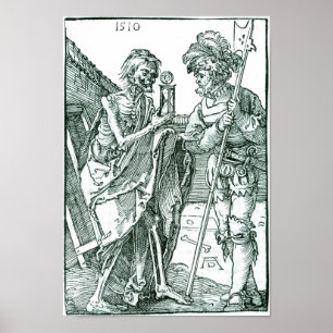 Póster Albrecht Dürer - muerte y el Landsknecht