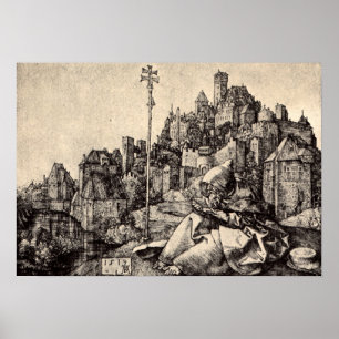 Póster Albrecht Durer St Anthony en la ciudad