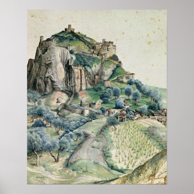Póster Albrecht Durer - View Of The Arco Valley . (Frente)