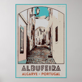 Póster Albufeira Algarve Portugal Viaje de cosecha