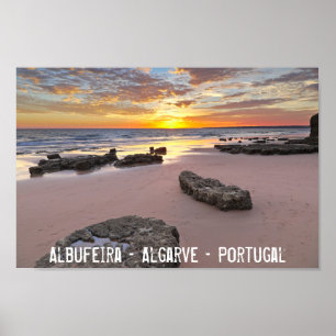 Póster Albufeira - Portugal. Vacaciones veraniegas en el 