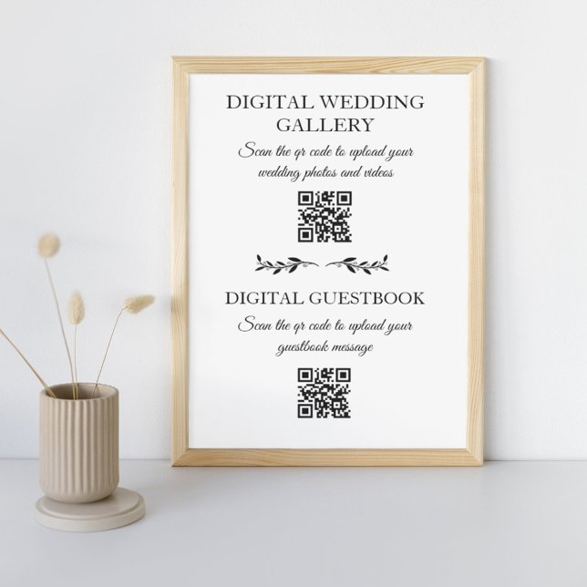 Póster álbum de boda digital y moda de código qr de guest (Subido por el creador)