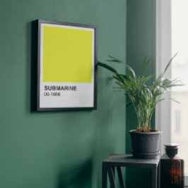 Póster Álbum de canción amarillo - Borde blanco