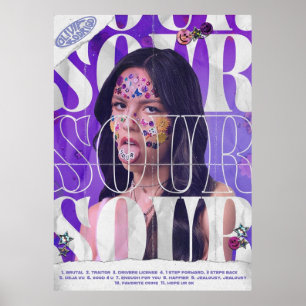Póster Álbum de Olivia Rodrigo Sour