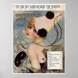 Póster Álbum de portada de música vintage de Ziegfeld Fol