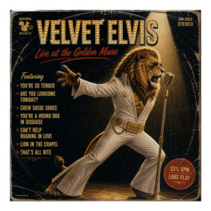 Póster Álbum de Velvet Elvis: una Parodia